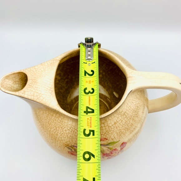 Vintage Universal Potteries Cambridge crackle glacé Pink Bearded Irises pitcher - Picture 11 of 11